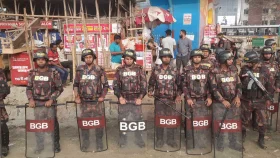 মহাখালী রেলগেটে চার প্লাটুন বিজিবি মোতায়েন
