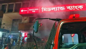 কারওয়ান বাজারের জাহাঙ্গীর টাওয়ারে আগুন