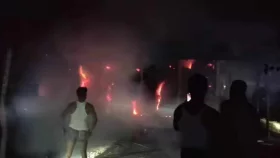 ছাত্রলীগ সভাপতি সাদ্দামের বাড়িতে দ্বিতীয় দফা আগুন