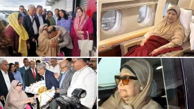 ছবিতে খালেদা জিয়ার দেশে ফেরা