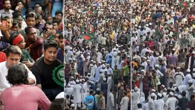 আওয়ামী লীগ নিষিদ্ধের দাবিতে শাহবাগ অবরোধ, যান চলাচল বন্ধ