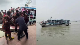 ডুবোচরে ধাক্কা, লঞ্চ থেকে ছিটকে পড়লো তিন যাত্রী
