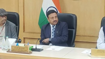  ভারতের প্রধান নির্বাচন কমিশনার রাজীব কুমার। ইমেজ-একাত্তর।  