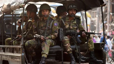 ২০১৮ সালে একাদশ সংসদ নির্বাচনে ভোটের মাঠে সেনাবাহিনী। ফাইল ইমেজ। 
