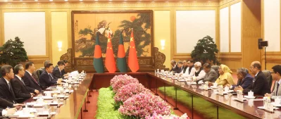 শি জিনপিংয়ের সঙ্গে শেখ হাসিনার বৈঠক।